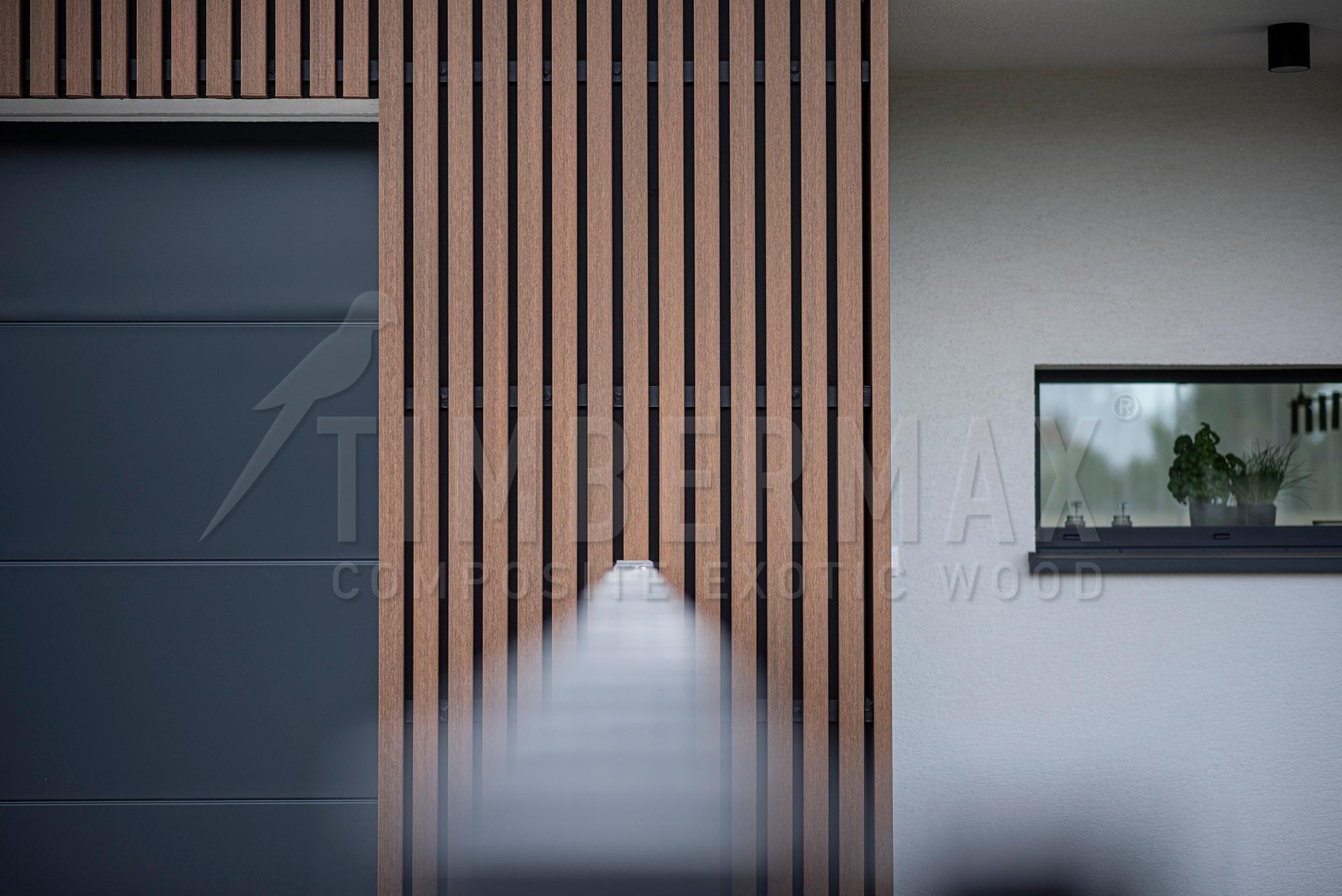 architektonické lamely na fasádě domu moderní fasádní obklad