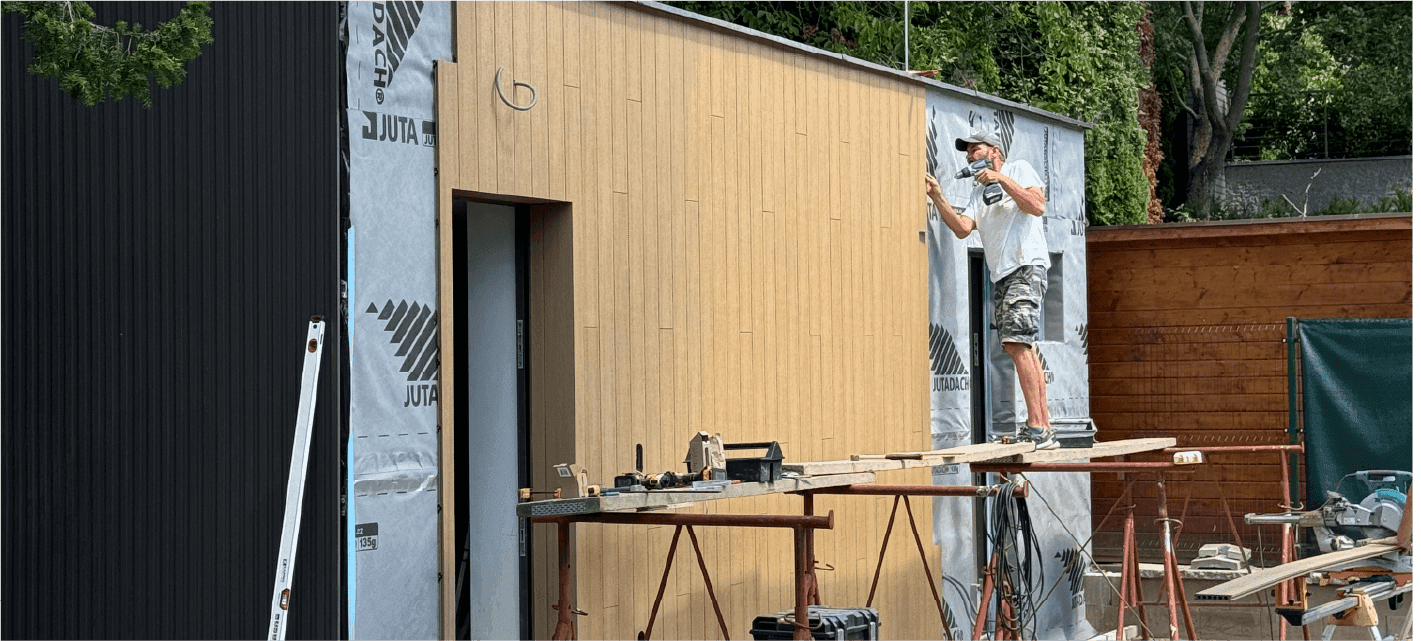 Odvětrávaná kompozitní fasáda Timbermax – montáž, krok 7