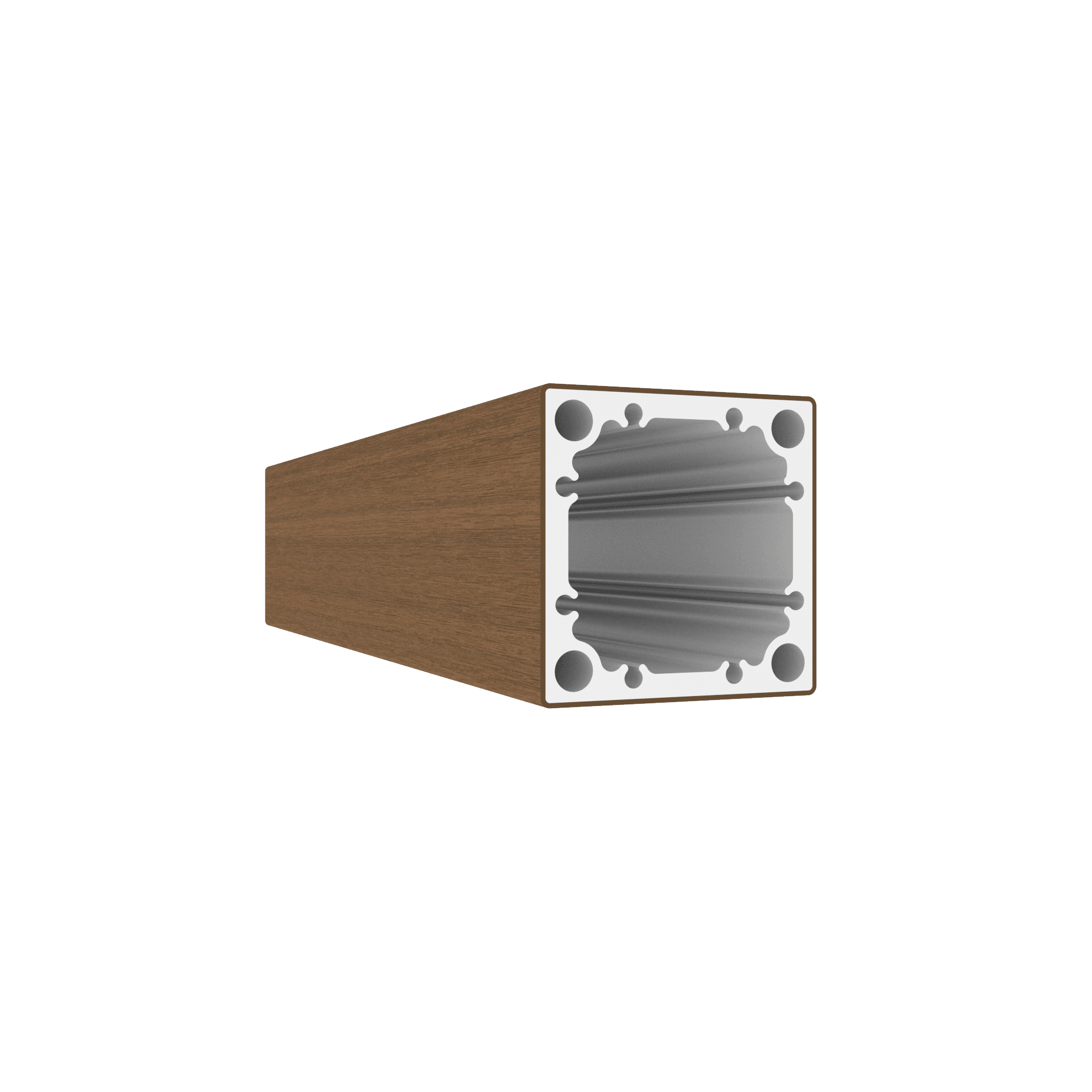 Hliníkový profil TIMBERMAX EXOTIC ALWOOD AW66 – 66 × 66 mm